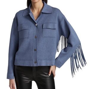 SANDRO Fringe Cardigan